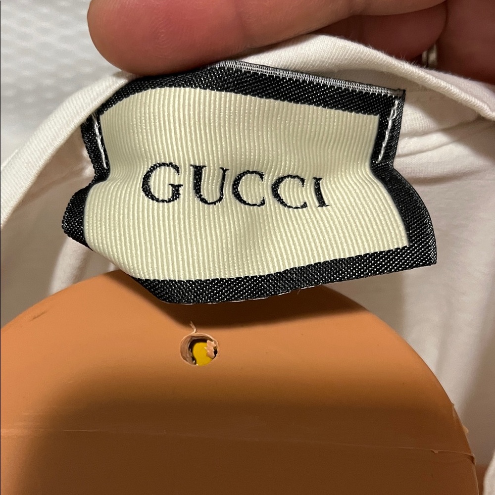 Gucci White Tee With Multicolor Logo - image 4